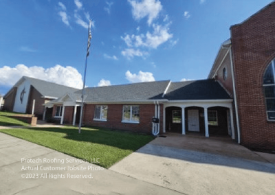 roofing jobsite commercial roof for church