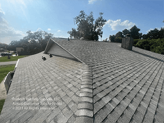new shingle roof installation