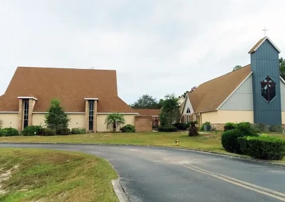 church jobsite - commercial shingle roof