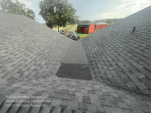 replace roof with white drip shingles AFTER replace roof with white drip shingles AFTER